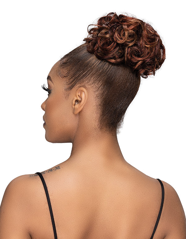 Janet Collection Human Hair Blend Remy Illusion Scrunch Retro Bun - Beauty Bar & Supply