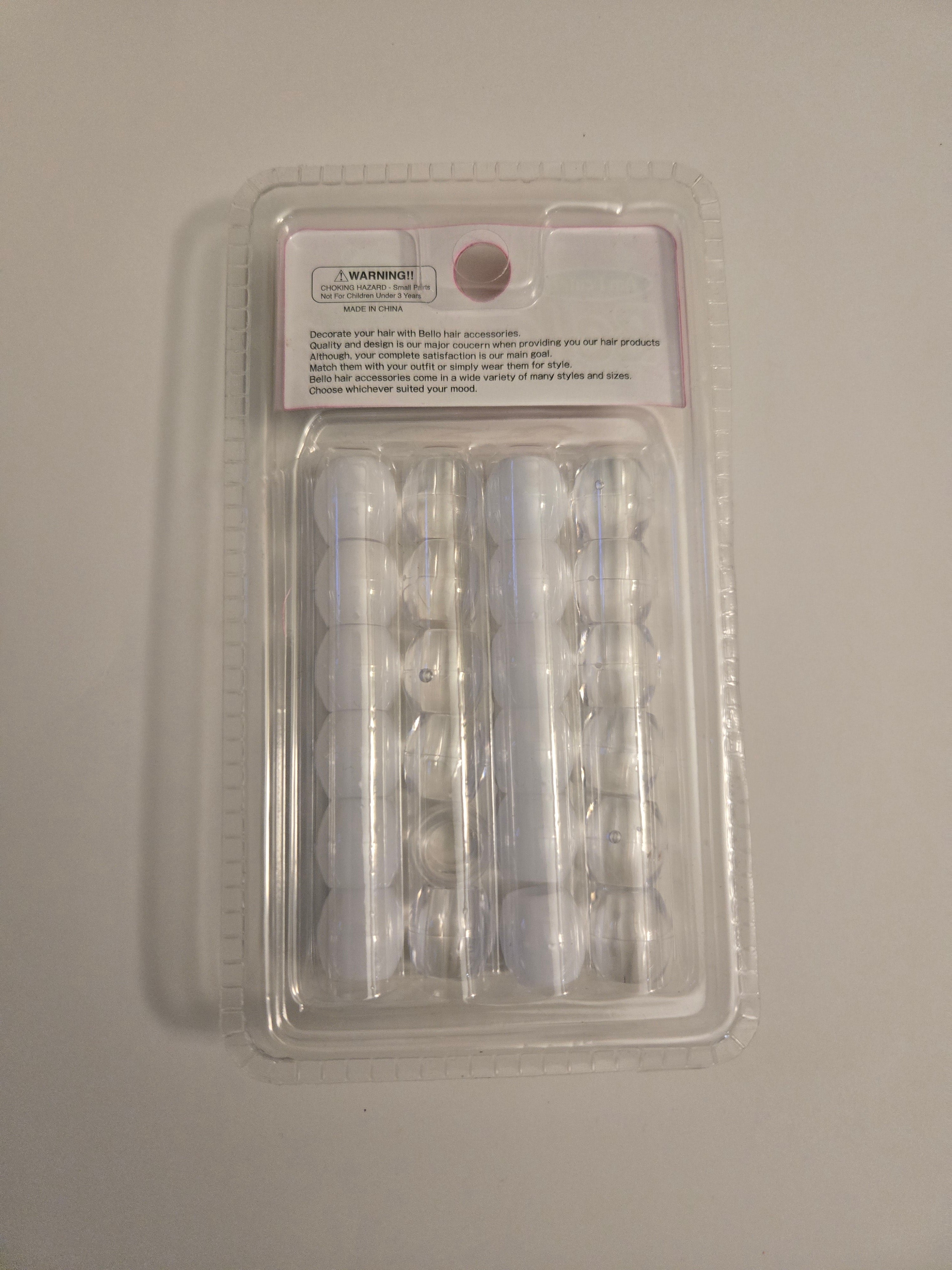 Bello Collections Hair Beads-White/Clear #38925 - Beauty Bar & Supply