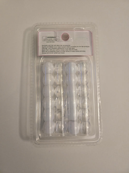 Bello Collections Hair Beads-White/Clear #38925 - Beauty Bar & Supply