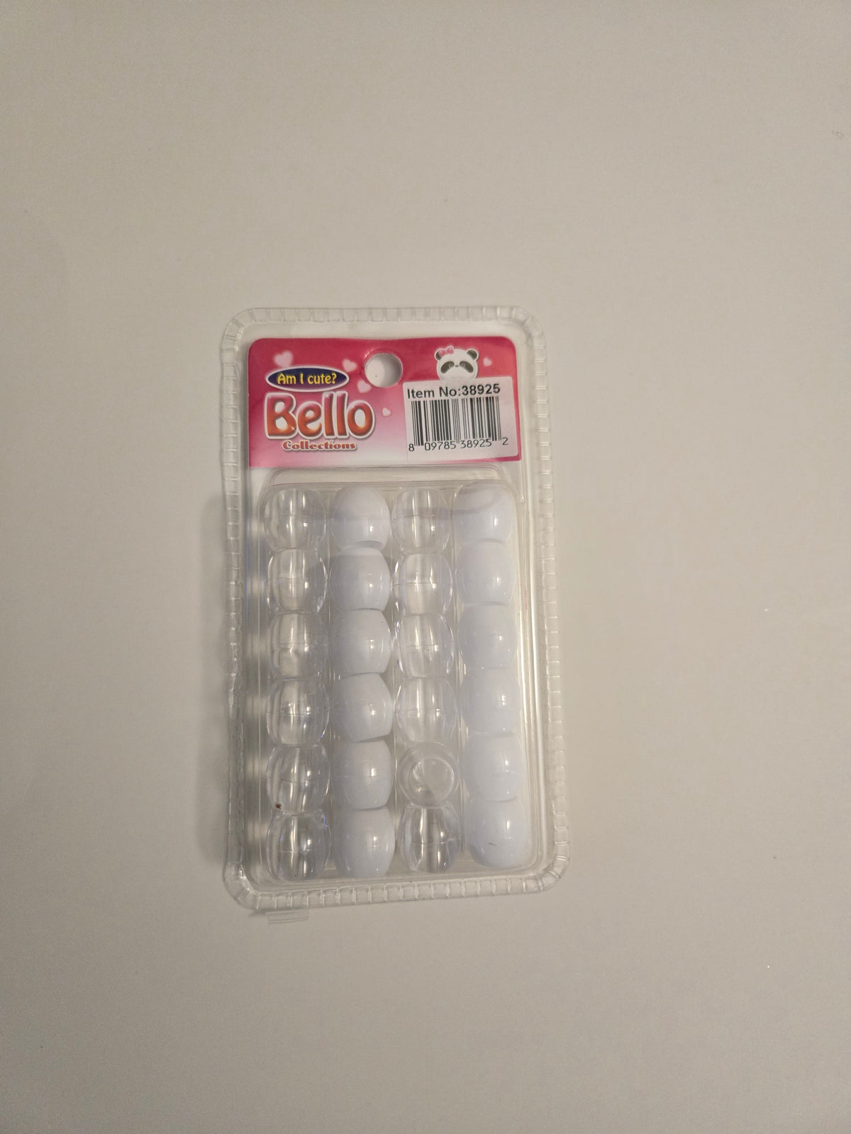 Bello Collections Hair Beads-White/Clear #38925 - Beauty Bar & Supply