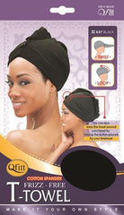 Qfitt Frizz Free Towel #537Black - Beauty Bar & Supply