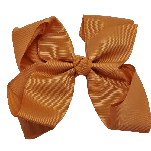 Fabric Nylon Bow 5&quot; Rust - Beauty Bar & Supply