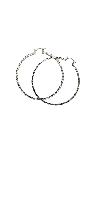 Earring- Hoop Silver Plated - Beauty Bar & Supply