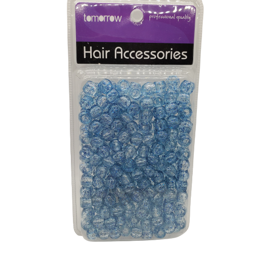 Tomorrow Large Bead Blue Clear Glitter #TBR622GRB - Beauty Bar & Supply