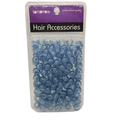 Tomorrow Large Bead Blue Clear Glitter #TBR140GRB - Beauty Bar & Supply