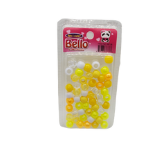 Bello Collection Beads Yellow/White/Clear 38738 - Beauty Bar & Supply