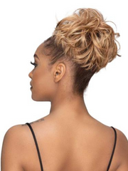 Janet Collection Human Hair Blend Remy Illusion Scrunch Retro Bun - Beauty Bar & Supply