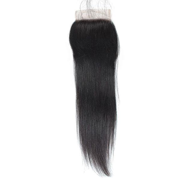 BBS Grade 8 Virgin Human Hair Straight Natural 4x4 Closure - Beauty Bar & Supply