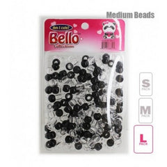 Bello Collection Large Beads Black/Clear #38812 - Beauty Bar & Supply