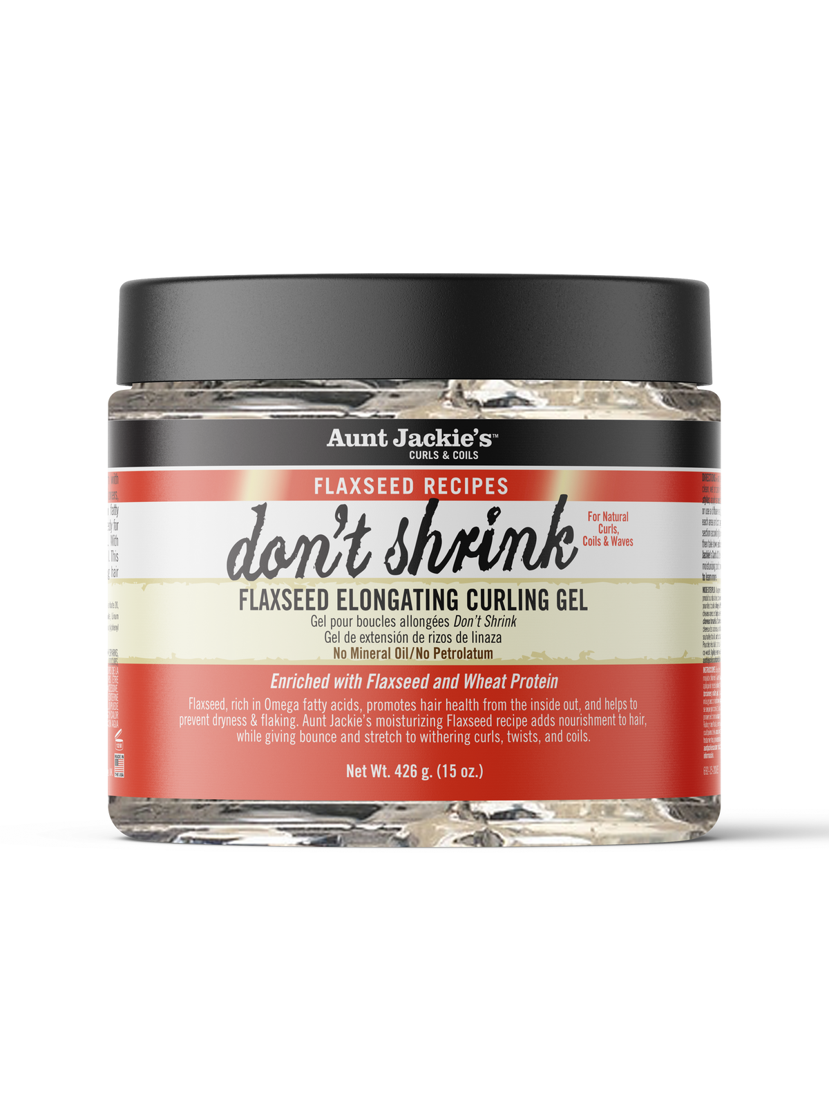 Aunt Jackie&#039;s Curls &amp; Coils Don&#039;t Shrink Flaxseed Elongating Curling Gel - Beauty Bar & Supply