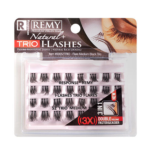 Remy Response Natural Trio I Lashes Flare Medium Black Trio 52 - Beauty Bar & Supply