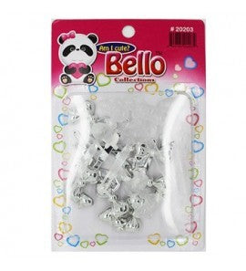 Bello Collections Hair Barrette-Silver Glitter 20203 - Beauty Bar & Supply