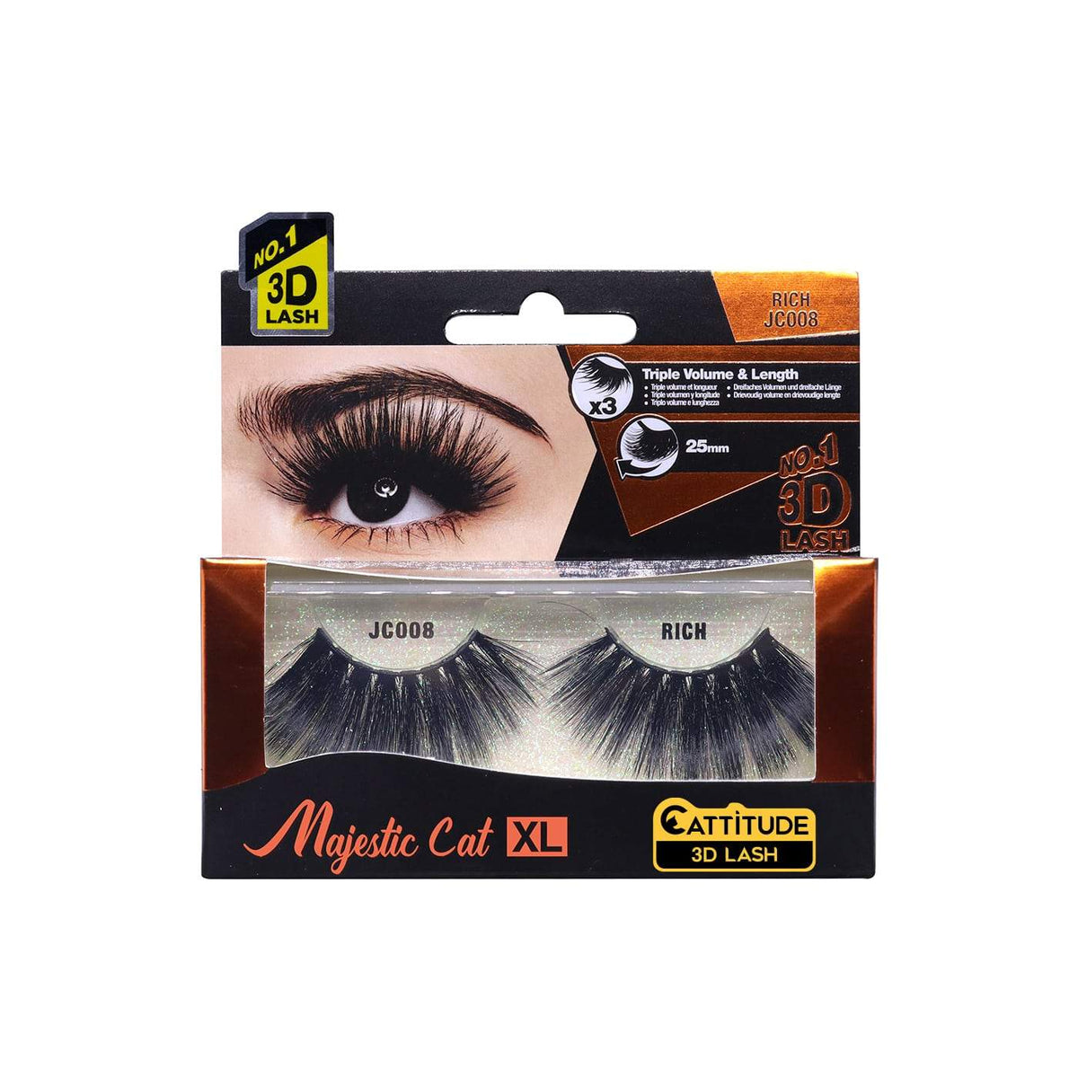 Ebin New York Majestic Cat 3D Eye Lashes-Rich - Beauty Bar & Supply