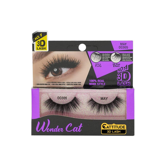 Ebin New York Wonder Cat 3D Faux Mink Eye Lashes-May - Beauty Bar & Supply