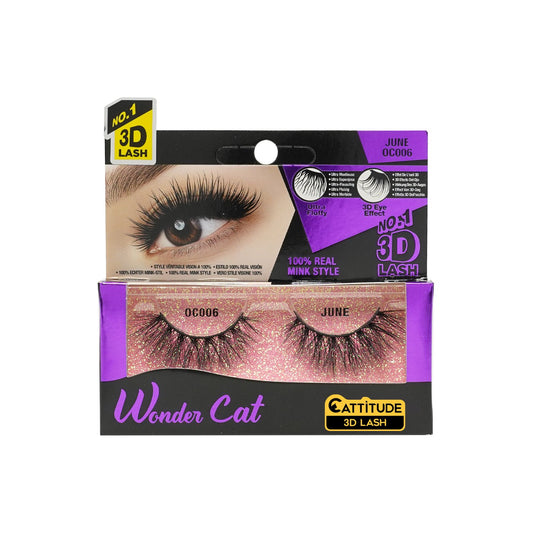 Ebin New York Wonder Cat 3D Faux Mink Eye Lashes-June - Beauty Bar & Supply