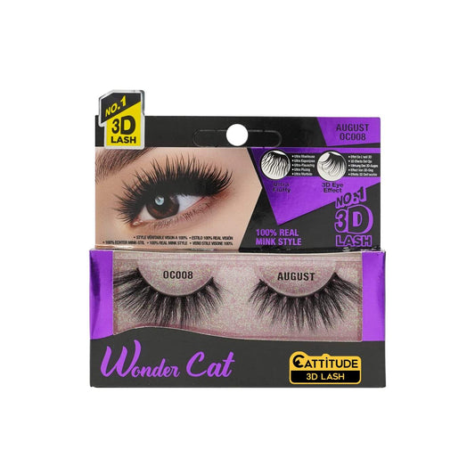 Ebin New York Wonder Cat 3D Faux Mink Eye Lashes-August - Beauty Bar & Supply