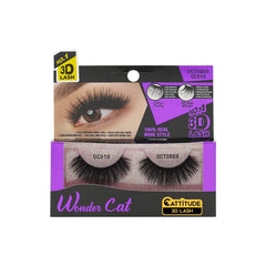 Ebin New York Wonder Cat 3D Faux Mink Eye Lashes-October - Beauty Bar & Supply