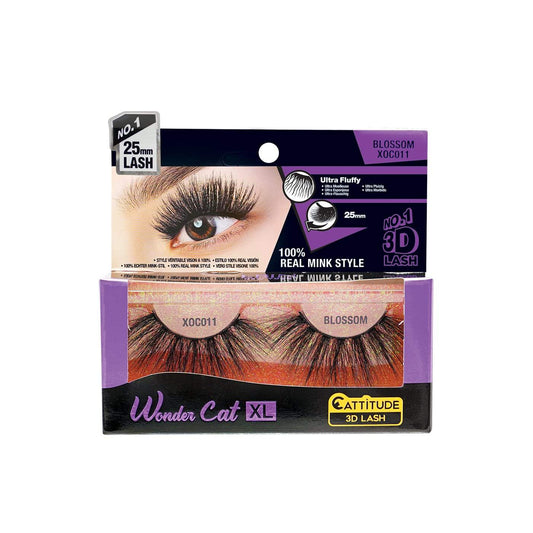 Ebin New York Wonder Cat XL 25MM 3D Faux Mink Eye Lashes-Blossom - Beauty Bar & Supply