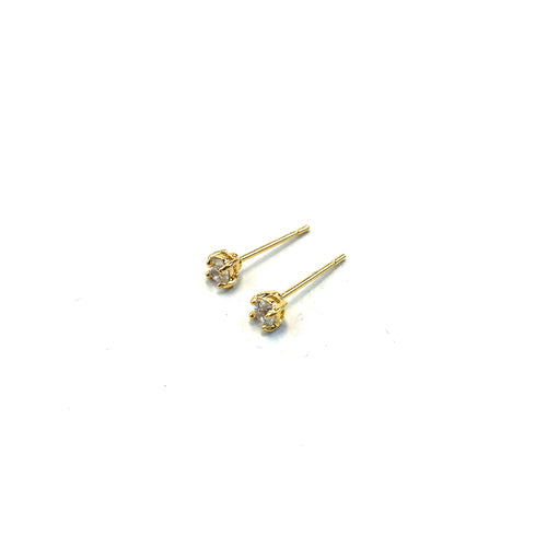 14KT G.F. CZ 3MM GF CZ-3 GF9116 GF13 Earrings - Beauty Bar & Supply