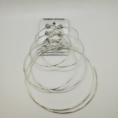 Fashion Jewelry Silver Hoops-3 pack - Beauty Bar & Supply