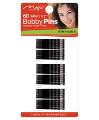 Magic Collection 60 ct Black Bobby Pins 192 BLA - Beauty Bar & Supply