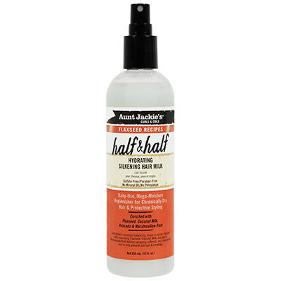 Aunt Jackie&#039;s Curls &amp; Coils Flaxseed Recipes Half &amp; Half Hydrating Silkening Hair Milk - Beauty Bar & Supply