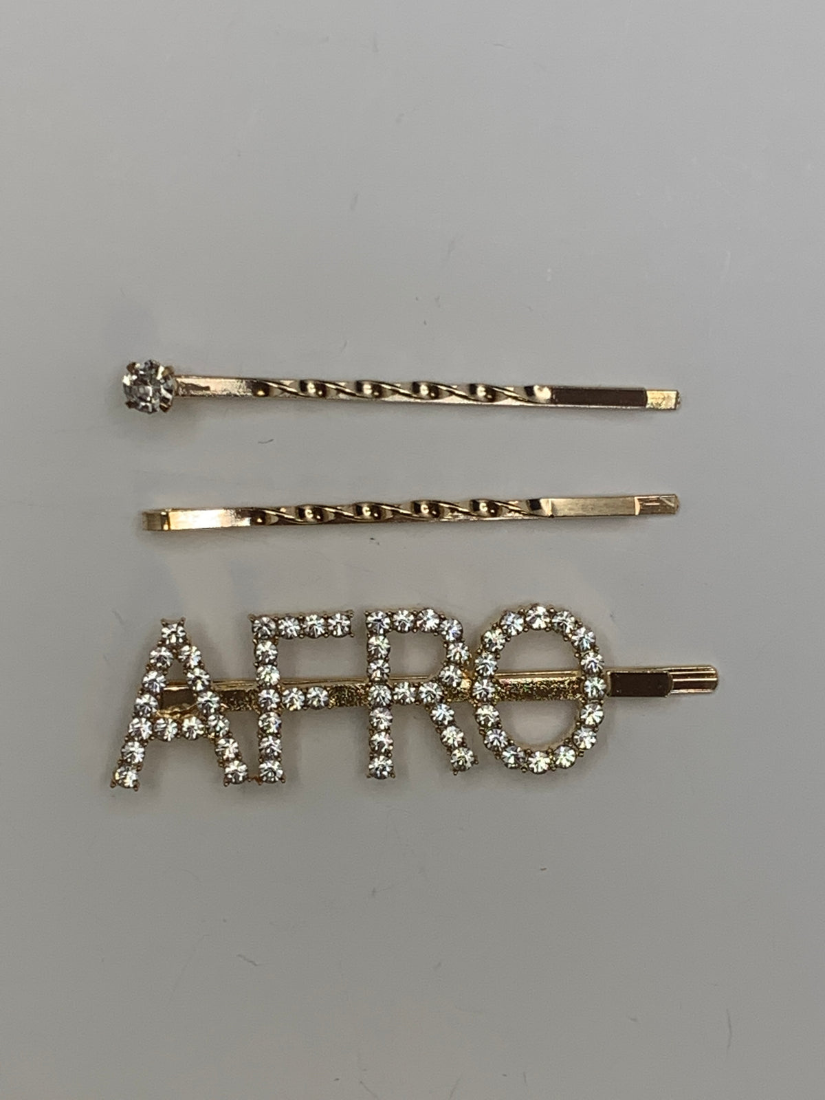 Magic Girl Collection Rhinestone Bobby Pin 3PCS-Afro - Beauty Bar & Supply