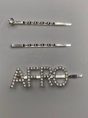 Magic Girl Collection Rhinestone Bobby Pin 3PCS-Afro - Beauty Bar & Supply