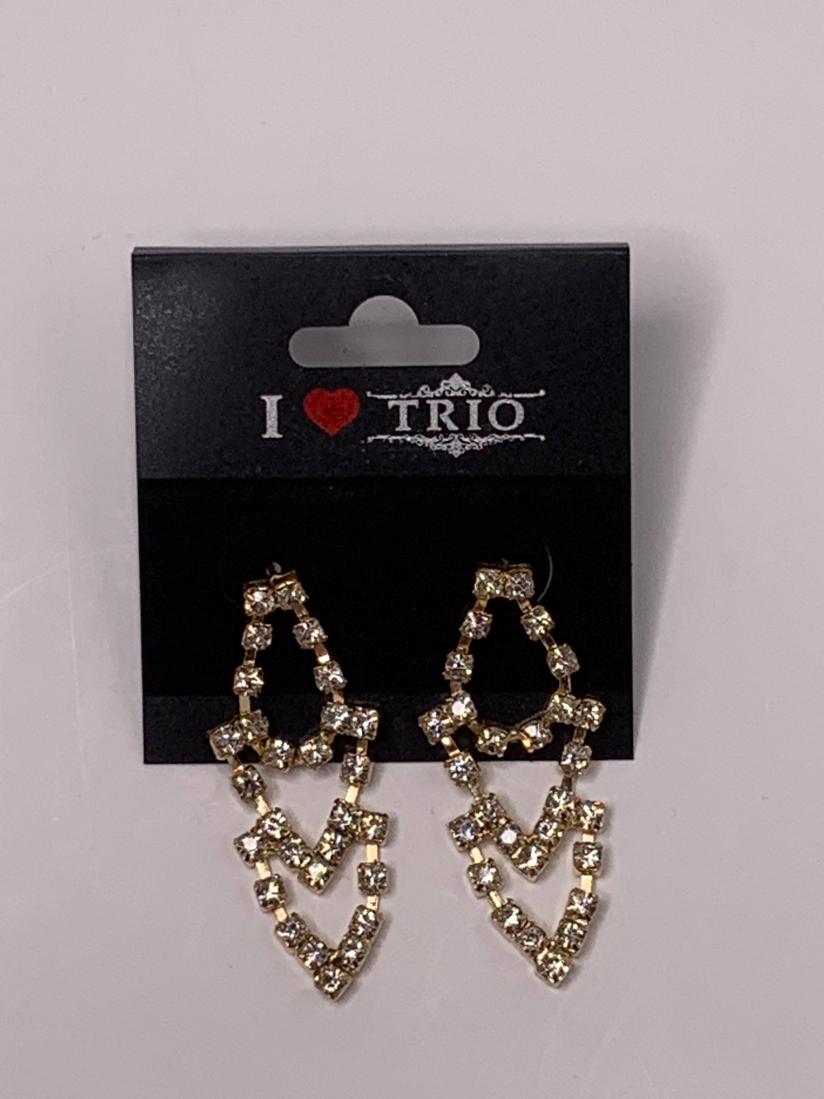 I lv Trio Rhinestone Gold - Beauty Bar & Supply