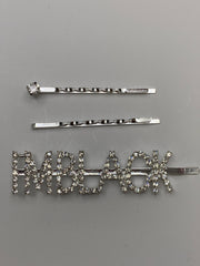 Magic Girl Collection Rhinestone Bobby Pin 3PCS-IMBlack - Beauty Bar & Supply