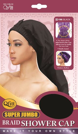 Qfitt Super Jumbo Braid Shower Cap #196 - Beauty Bar & Supply